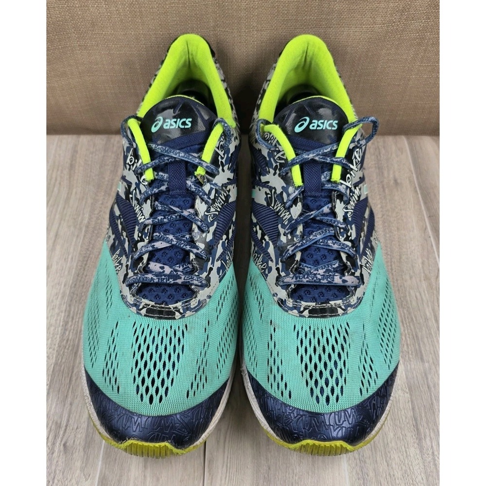 Asics Gel Noosa Tri 10 Indigo Blue Aqua Mint Running Sneakers Shoes T530N Men 14